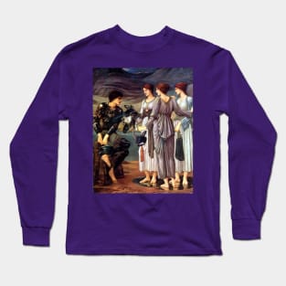The Arming of Perseus - Edward Coley Burne-Jones Long Sleeve T-Shirt